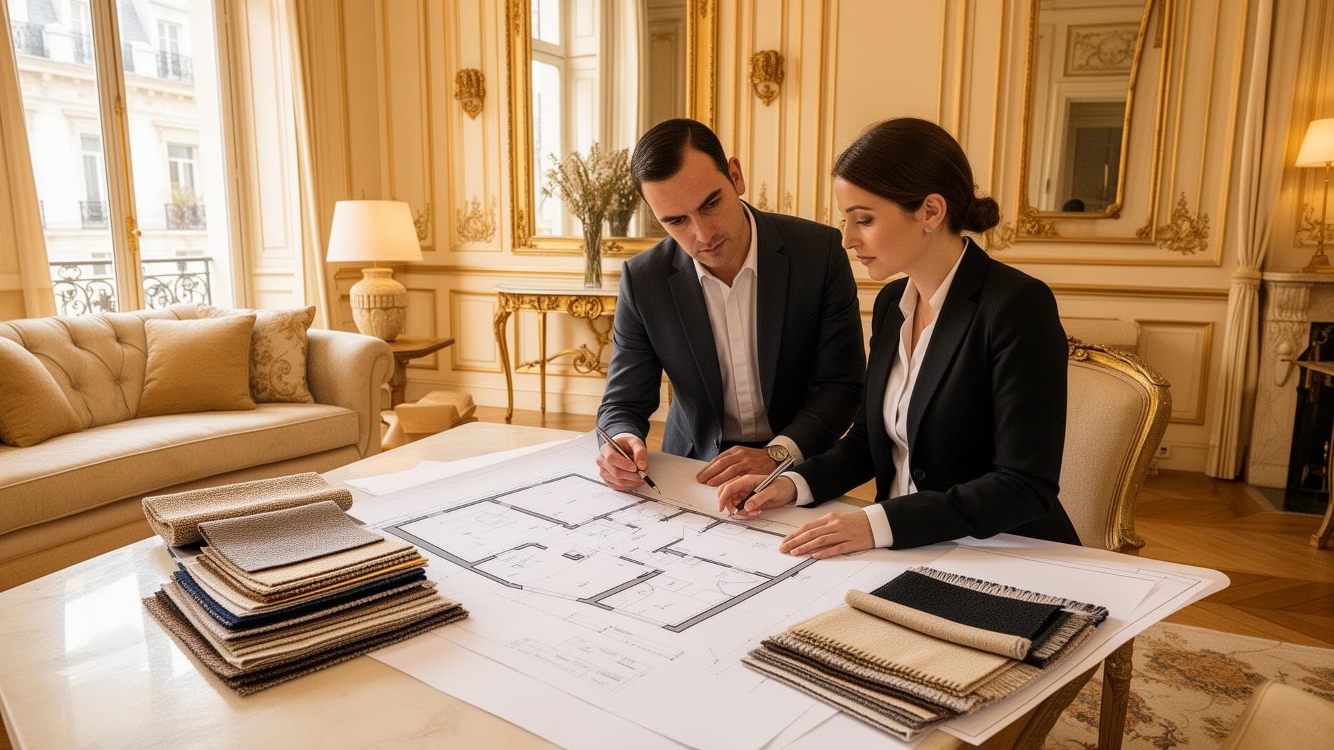 Conseil en aménagement intérieur avec architecte et plans de décoration