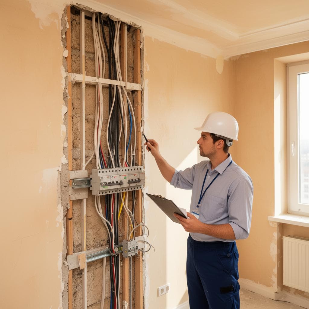 Expertise technique rénovation avec inspection des installations électriques