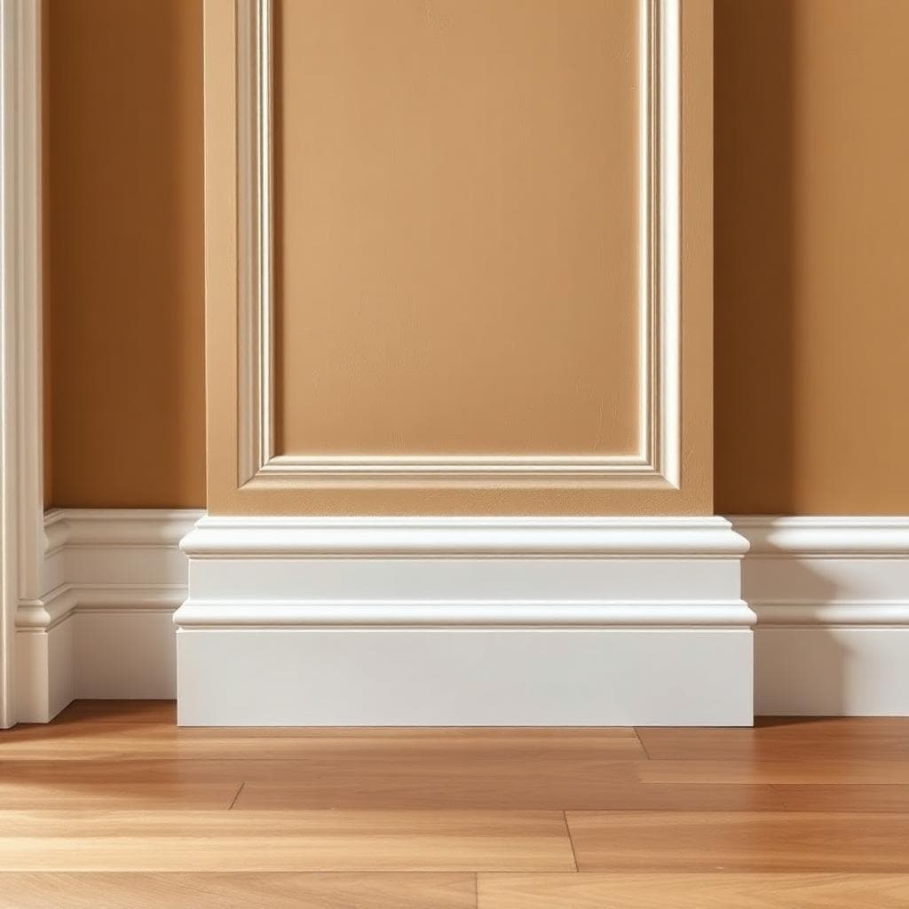 Plinthes sur mesure décoratives dans un intérieur luxueux