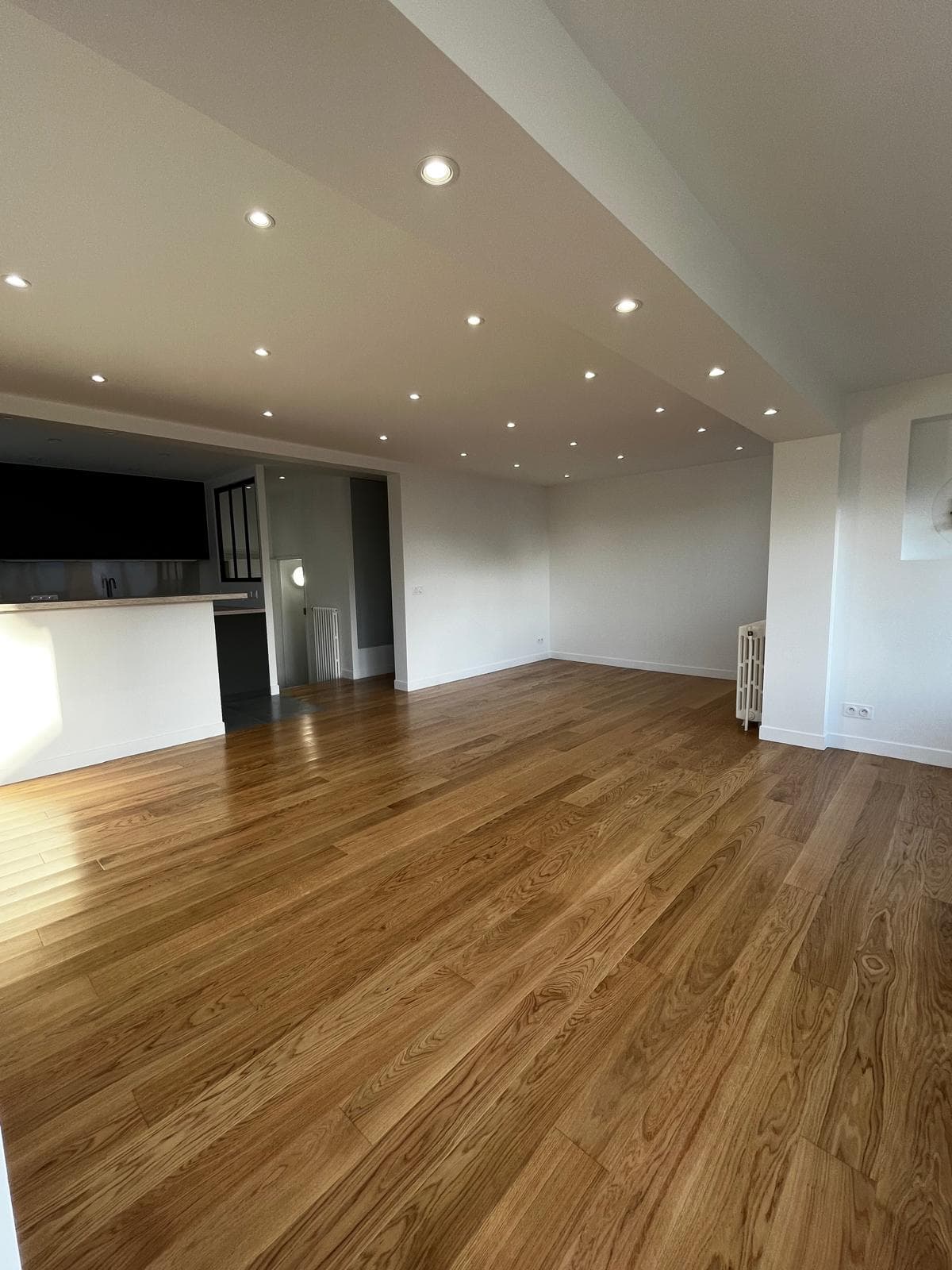 Séjour avec cuisine ouverte - Aménagement intérieur maison