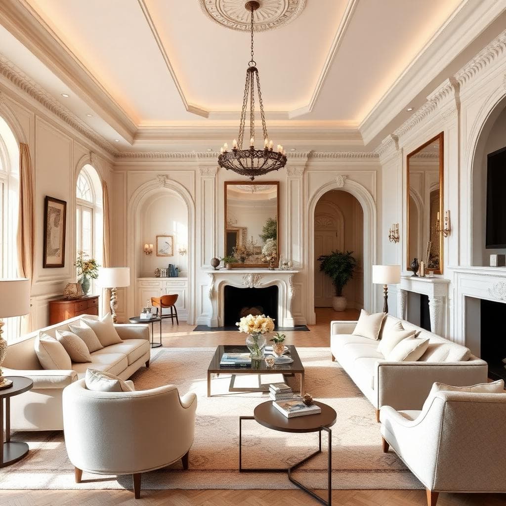 Idée de déco intérieur élégante avec mobilier haut de gamme