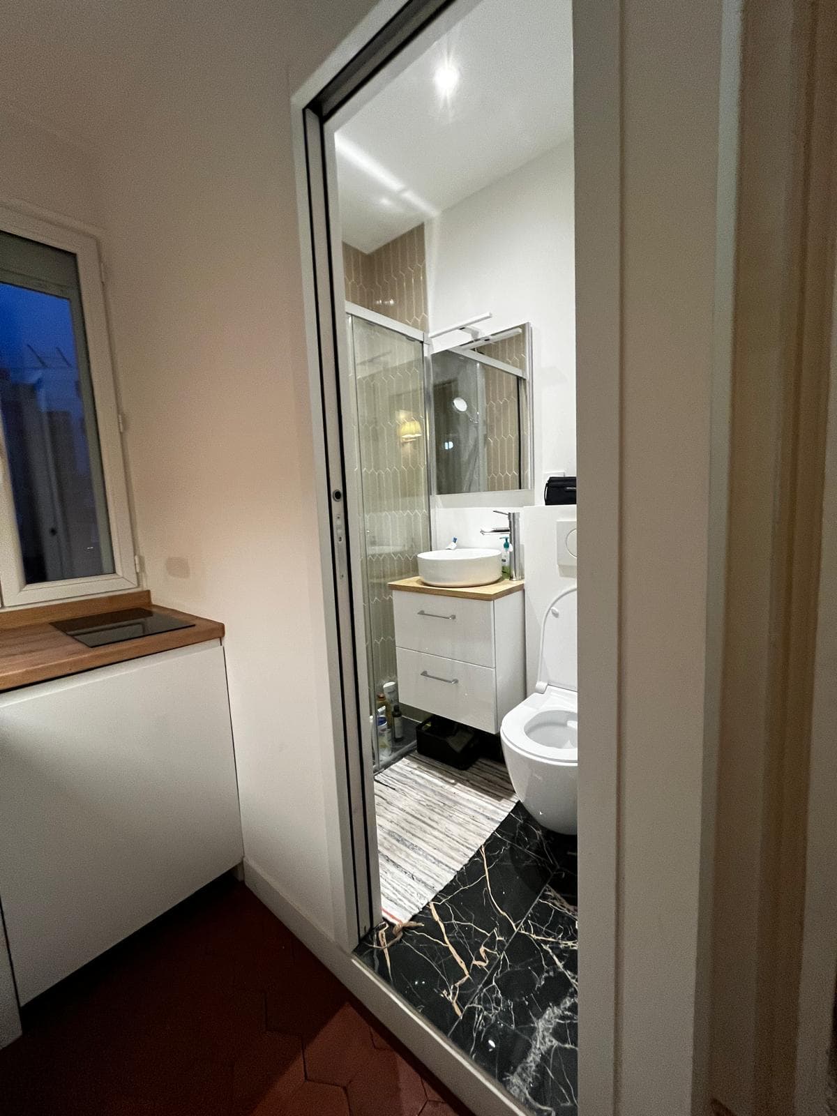 Douche salle d'eau optimisée - Levallois