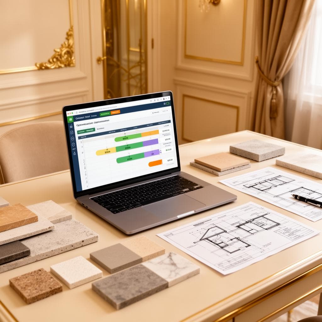 Optimisation technique projet rénovation avec planning et matériaux