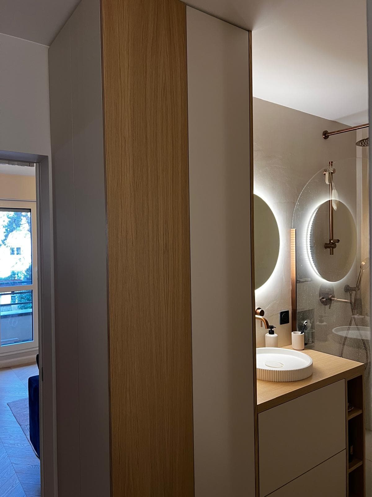 Salle de bain avec meuble vasque sur mesure - Paris 11